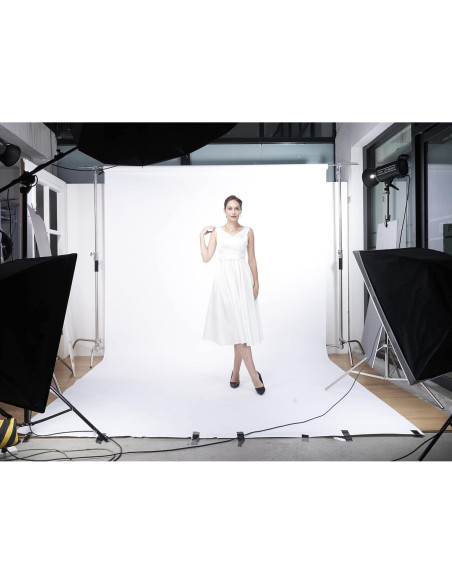 Rollo de Papel de Fondo Fotográfico Youyong 1.35x5m Blanco Rollo de Papel de Fondo Fotográfico Youyong 1.35x5m Blanco