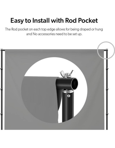Pantalla de Fondo Gris LimoStudio 2.74x4.57m Sintética Premium