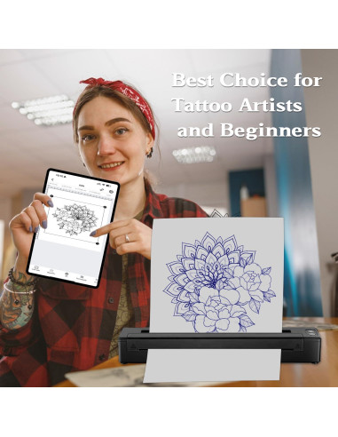 Impresora de Plantillas de Tatuajes Inalámbrica Sacnahe P19