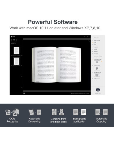 Escáner de Documentos A3 CZUR ET18 Pro, 18MP, OCR 186 Idiomas