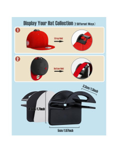 Ganchos Adhesivos para Sombreros MSKEI - 12 Paquete Negro 2