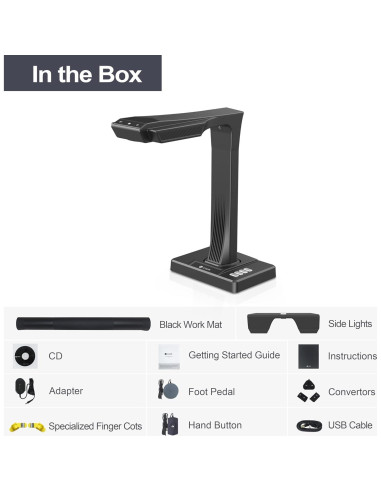 Escáner de Documentos A3 CZUR ET18 Pro, 18MP, OCR 186 Idiomas