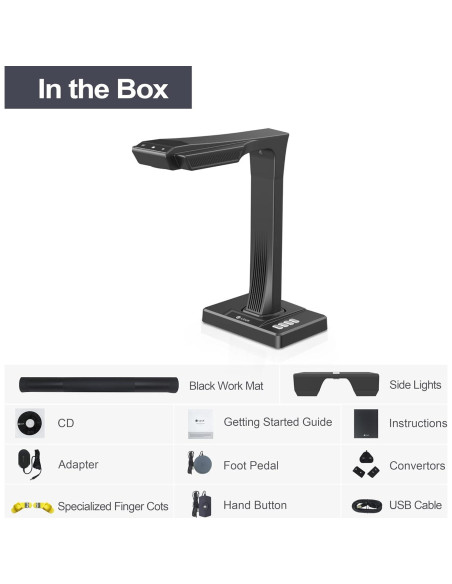 Escáner de Documentos A3 CZUR ET18 Pro, 18MP, OCR 186 Idiomas