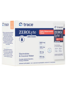 Trace Minerals ZeroLyte - Bebida en Polvo Electrolitos Sandía Salada - 30 Porciones