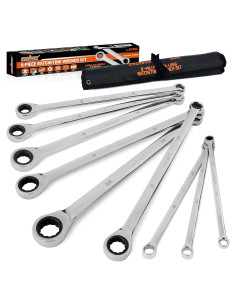 Juego de Llaves de Carraca Extra Largas HORUSDY 9 Piezas 8-22mm