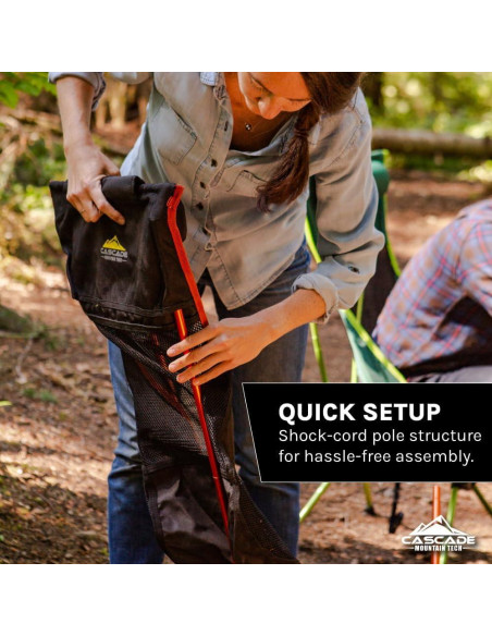 Silla de Campamento Ultraligera Cascade Mountain Tech Negra Silla de Campamento Ultraligera Cascade Mountain Tech Negra