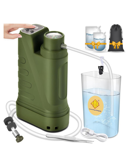 Filtro de Agua Portátil Eléctrico ARC para Camping 900ml/min Filtro de Agua Portátil Eléctrico ARC para Camping 900ml/min
