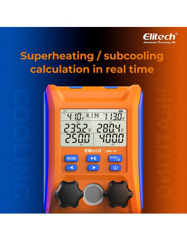 Manómetro Digital Elitech LMG-10Plus Doble Válvula HVAC