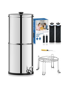 Filtro de Agua por Gravedad Purewell 1.5 Galones Acero Inoxidable