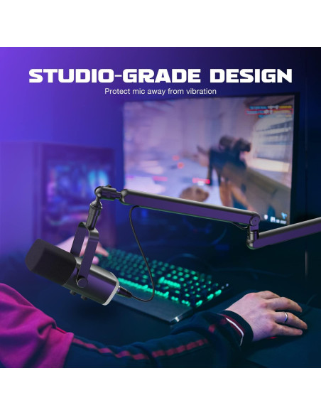 Soporte de Micrófono Ajustable FIFINE BM88 Bajo Perfil Negro Soporte de Micrófono Ajustable FIFINE BM88 Bajo Perfil Negro