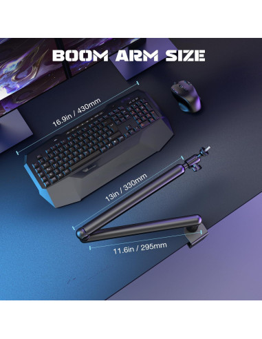 Soporte de Micrófono Ajustable FIFINE BM88 Bajo Perfil Negro