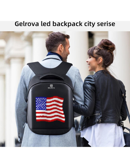 Mochila LED Gelrova 17" con Control APP, 21L, Unisex
