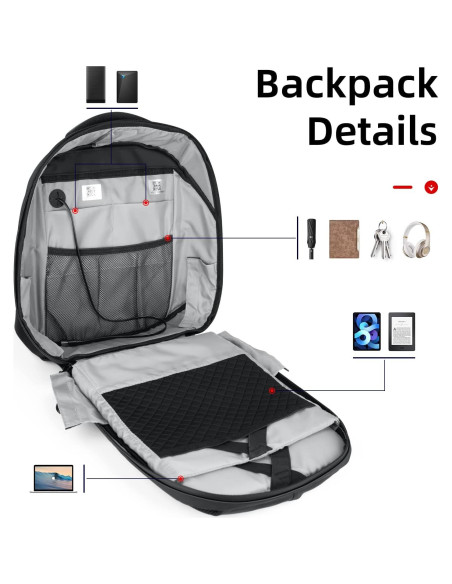 Mochila LED Gelrova 17" con Control APP, 21L, Unisex