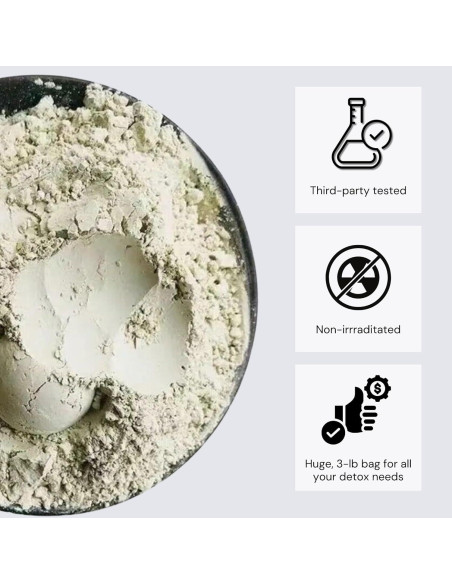 Arcilla Bentonita Sanadora Schizandu 1.36 Kg Vegana Detox