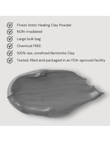 Arcilla Bentonita Sanadora Schizandu 1.36 Kg Vegana Detox