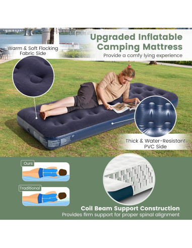 Cama de Camping Plegable Goplus 5-en-1 con Tienda y Saco