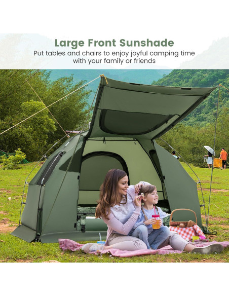 Cama de Camping Plegable Goplus 5-en-1 con Tienda y Saco