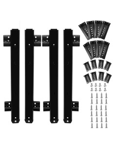 Rieles de Bandeja de Teclado KINJOEK 4 PCS 35,56 cm Negro