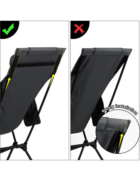 Silla de Camping Plegable TOBTOS con Respaldo Alto 200 kg