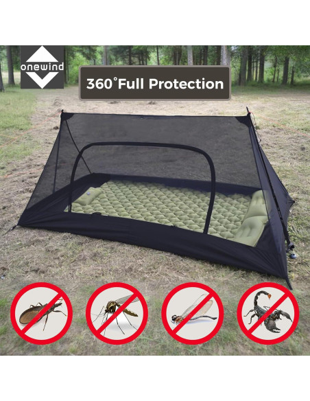Tienda Interior Onewind Ultraligera con Suelo 1 Persona Negra