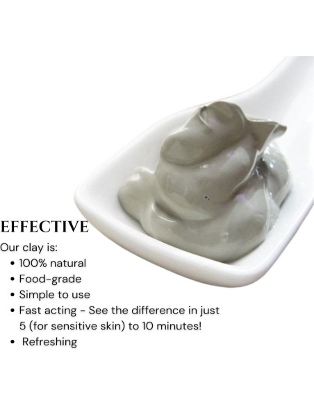 Arcilla Bentonita Sanadora Schizandu 1.36 Kg Vegana Detox