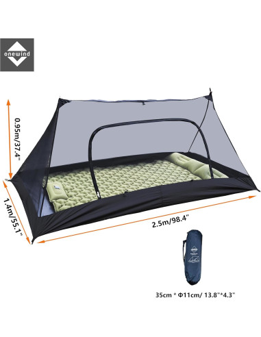Tienda Interior Onewind Ultraligera con Suelo 1 Persona Negra