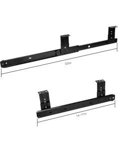 Rieles de Bandeja de Teclado KINJOEK 4 PCS 35,56 cm Negro 2
