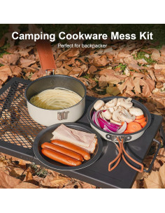 Juego de Utensilios de Camping Odoland 10 Piezas Antiadherente 2