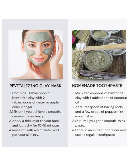 Arcilla Bentonita Sanadora Schizandu 1.36 Kg Vegana Detox