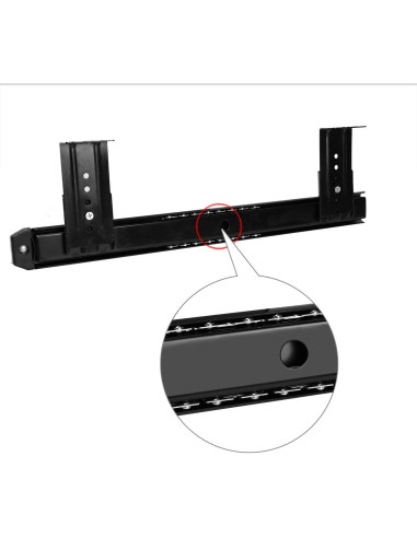 Rieles de Bandeja de Teclado KINJOEK 4 PCS 35,56 cm Negro