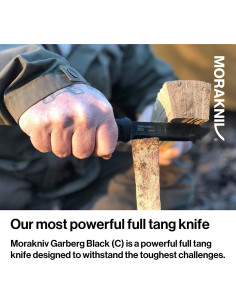 Cuchillo de hoja fija Morakniv Garberg 109 mm con funda de cuero 2