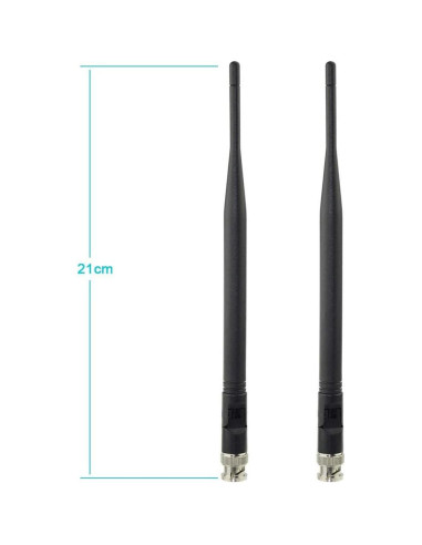 Receptor de Micrófono Inalámbrico Bingfu Antena BNC 215mm (Paquete de 2)