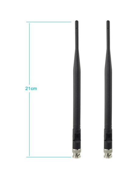 Receptor de Micrófono Inalámbrico Bingfu Antena BNC 215mm (Paquete de 2)