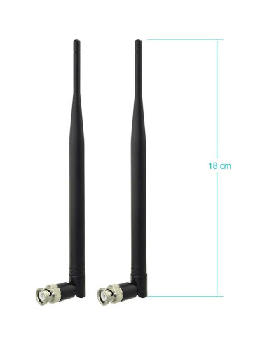 Receptor de Micrófono Inalámbrico Bingfu Antena BNC 215mm (Paquete de 2)