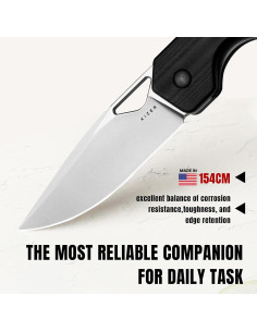 Cuchillo Plegable Kizer Militaw 20.32 cm Acero 154CM G10 2