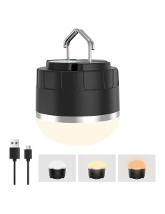 Linterna de Camping LED TOHETO 1000LM Recargable USB-C Impermeable