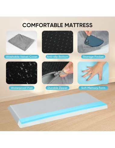 Colchón de Camping Dotpilgo Espuma Viscoelástica 160x66 cm