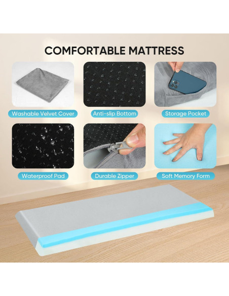 Colchón de Camping Dotpilgo Espuma Viscoelástica 160x66 cm