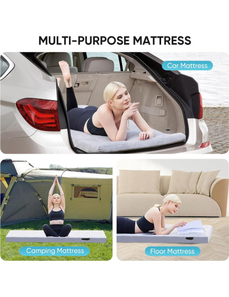 Colchón de Camping Dotpilgo Espuma Viscoelástica 160x66 cm