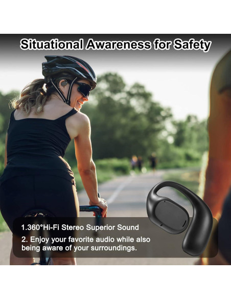 Auriculares de Oído Abierto ASIILOVI VG332 Bluetooth 5.3 16h Auriculares de Oído Abierto ASIILOVI VG332 Bluetooth 5.3 16h