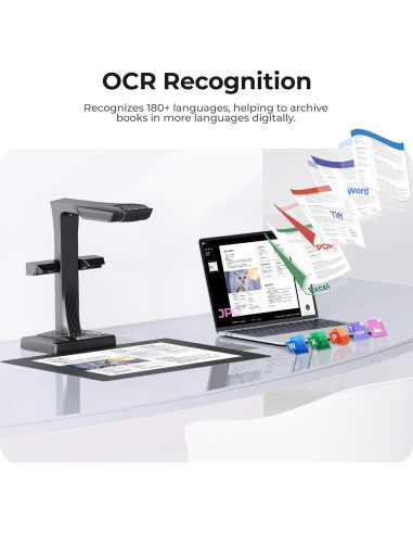 Escáner de Documentos CZUR ET16 Plus, 16MP, A3, OCR 186 Idiomas