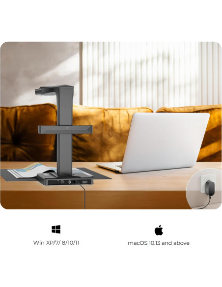 Escáner de Documentos CZUR ET16 Plus, 16MP, A3, OCR 186 Idiomas