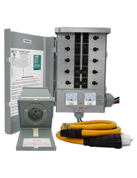 Kit Interruptor Transferencia Manual Connecticut Electric 50A 10 Circuitos