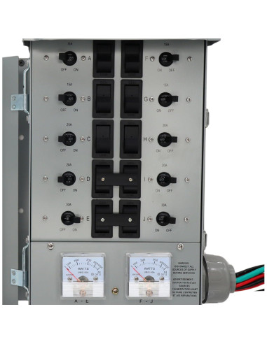 Kit Interruptor Transferencia Manual Connecticut Electric 50A 10 Circuitos