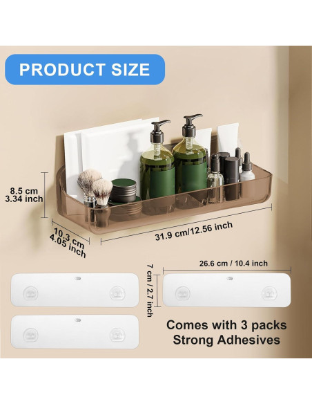 Caddy de Ducha Autoadhesivo Diesisa 2 Piezas Acrílico 6.8 kg