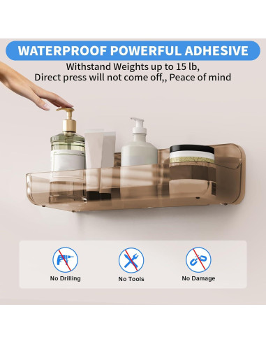 Caddy de Ducha Autoadhesivo Diesisa 2 Piezas Acrílico 6.8 kg