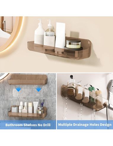 Caddy de Ducha Autoadhesivo Diesisa 2 Piezas Acrílico 6.8 kg