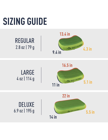 Almohada Inflable Sea to Summit Aeros Premium Regular Gris