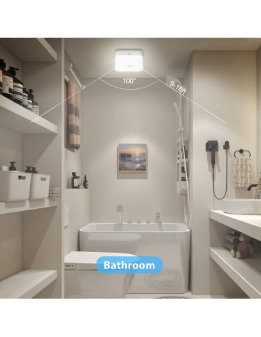 Luz de Techo Inalámbrica con Sensor de Movimiento WhitePoplar 500LM