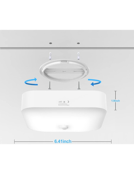 Luz de Techo Inalámbrica con Sensor de Movimiento WhitePoplar 500LM